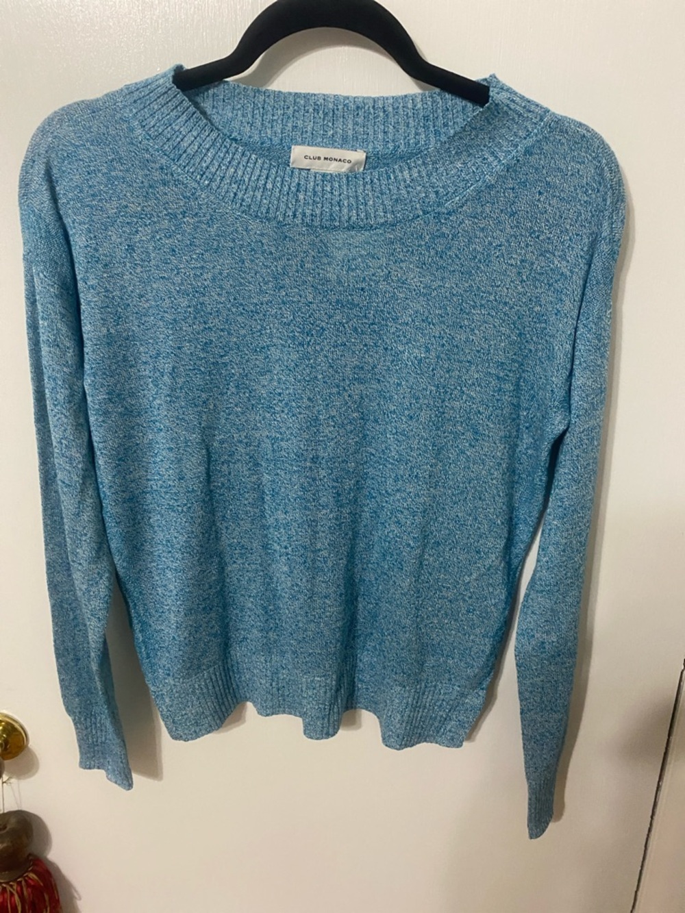Club Monaco Blue Marled Crewneck Sweater